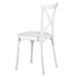 Chivari White Cross Back Mono Frame BasicResin™ Chair CXPW-ZG