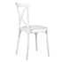 Chivari White Cross Back Mono Frame BasicResin™ Chair CXPW-ZG
