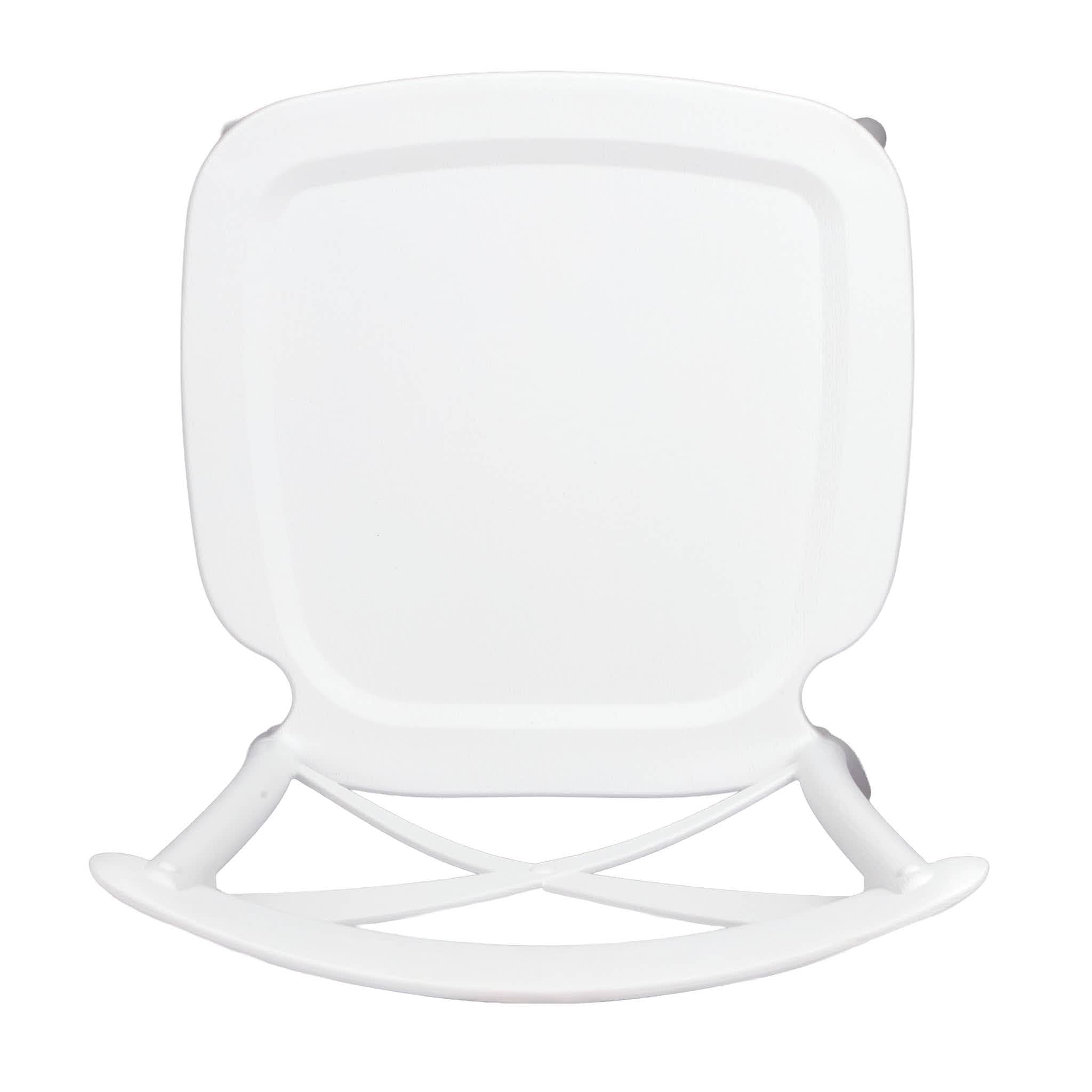 Chivari White Cross Back Mono Frame BasicResin™ Chair CXPW-ZG