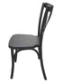 Chivari Black Steel Skeleton™ Cross Back Chair CXRB-ST-AX