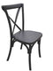 Chivari Black Steel Skeleton™ Cross Back Chair CXRB-ST-AX