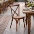 Chivari Chestnut ToughResin™ WoodGrain Cross Back Chair CXRC-AX-T