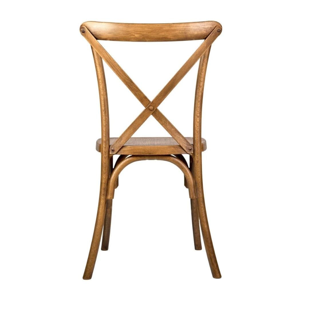 Chivari Chestnut Steel Skeleton™ Cross Back Chair CXRC-ST-AX