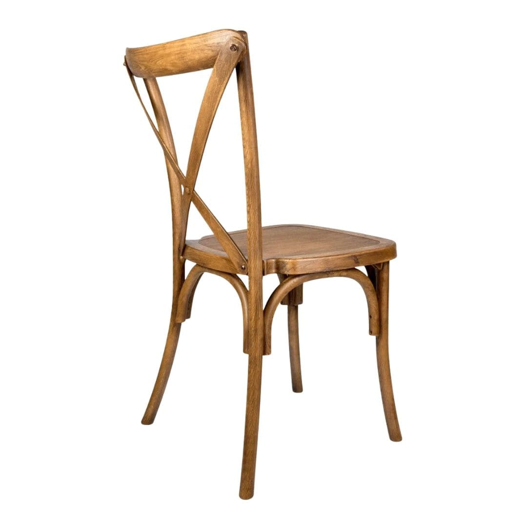 Chivari Chestnut Steel Skeleton™ Cross Back Chair CXRC-ST-AX