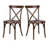 Chivari Fruitwood Steel Skeleton™ Resin Cross Back Chair CXRF-STEEL-CX-T