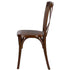 Chivari 24 Pack Fruitwood Resin Steel Skeleton™ Cross Back Chair CXRF-STEEL-CX-T-24