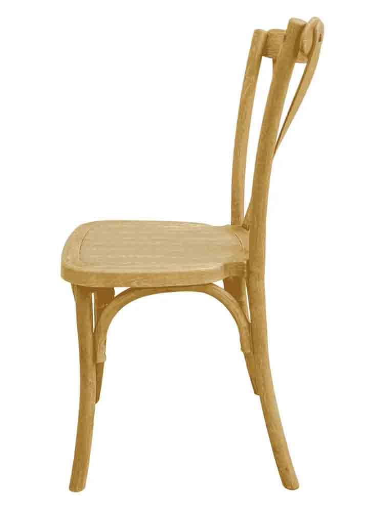 Chivari Natural Steel Skeleton™ Cross Back Chair CXRN-ST-AX