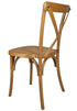 Chivari Walnut Resin Steel Skeleton™ Cross Back Chair CXRW-STEEL-CX-T