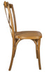Chivari Walnut Resin Steel Skeleton™ Cross Back Chair CXRW-STEEL-CX-T