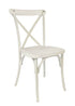 Chivari White Distressed Steel Skeleton™ Resin Cross Back Chair CXRWD-STEEL-CX-T