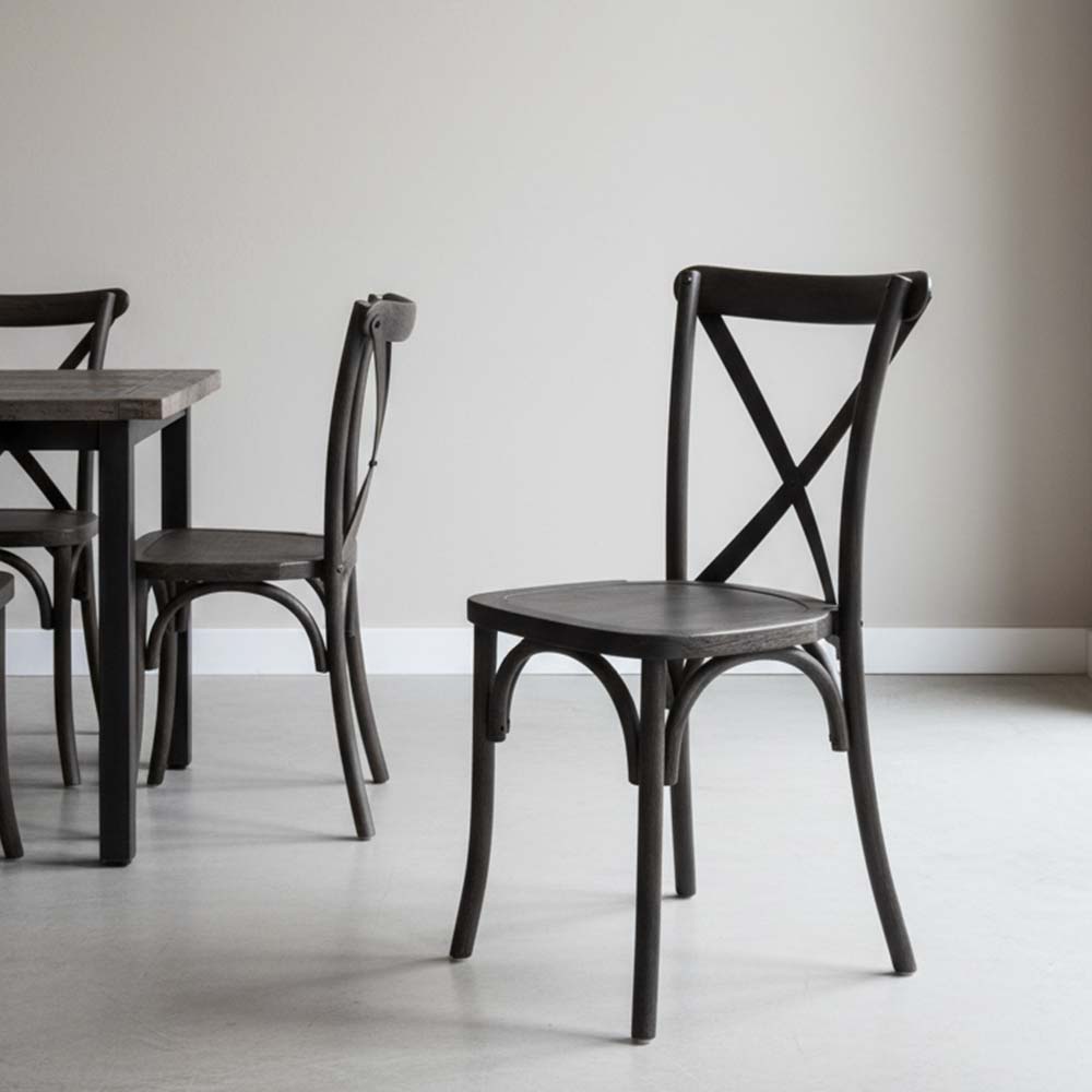 Chivari Black ToughWood™ Cross Back Chair CXWB-AX-T