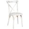 Chivari White Distressed ToughWood Crossback Chair CXWWD-AX-T