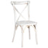 Chivari White Distressed ToughWood Crossback Chair CXWWD-AX-T
