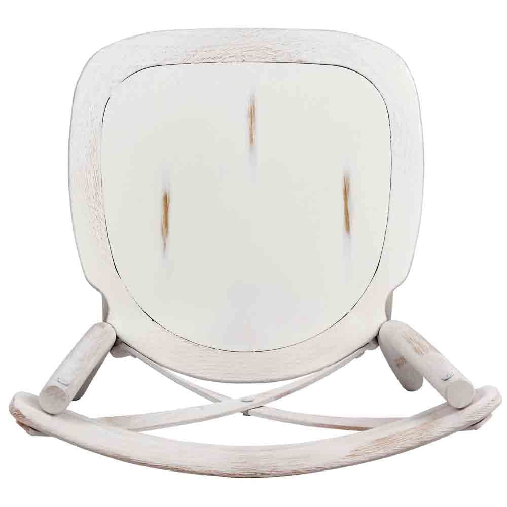 Chivari White Distressed ToughWood Crossback Chair CXWWD-AX-T