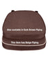 Chivari Dark Brown with Beige Piping 2.5" Thick Chair Cushion - World's Best Cushions CUSHBST-CBR-AX-T
