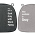Chivari Dark Gray with Black Piping 2.5" Thick Chair Cushion - World's Best Cushions CUSHBST-DGRB-AX-T