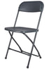 Chivari 100 Pack Dark Gray Plastic Folding Chair and 12 60" (5 Foot) Round Plastic Folding Table CFPGD-100PLS60-KT