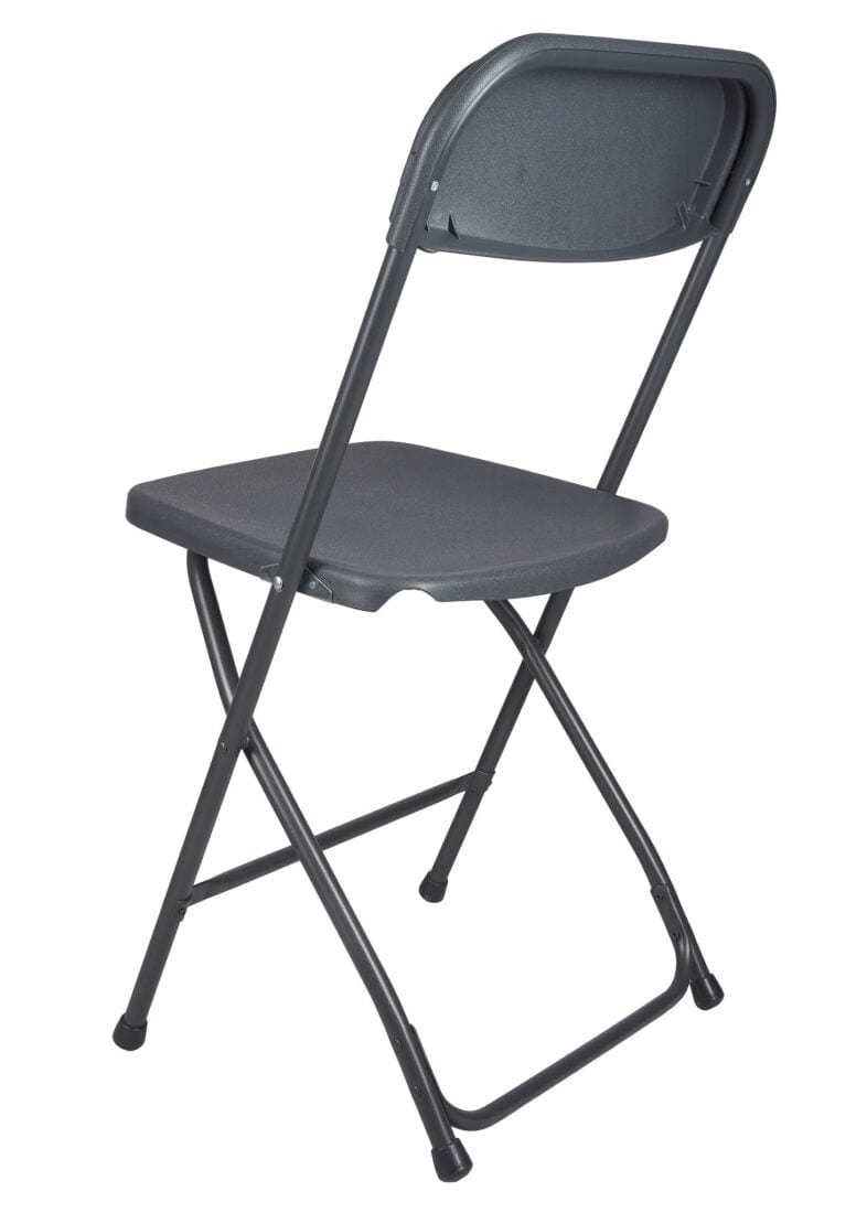 Chivari 100 Pack Dark Gray Plastic Folding Chair and 12 60" (5 Foot) Round Plastic Folding Table CFPGD-100PLS60-KT