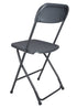 Chivari 100 Pack Dark Gray Plastic Folding Chair and 12 60" (5 Foot) Round Plastic Folding Table CFPGD-100PLS60-KT