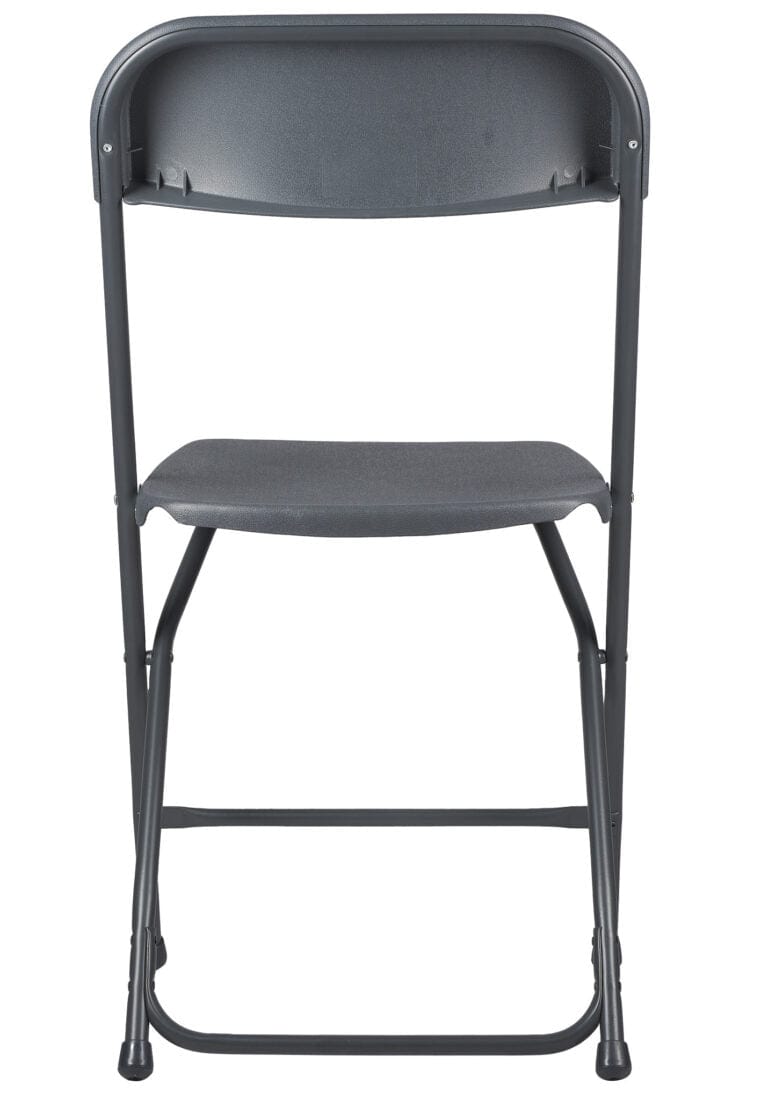 Chivari 100 Pack Dark Gray Plastic Folding Chair and 12 60" (5 Foot) Round Plastic Folding Table CFPGD-100PLS60-KT
