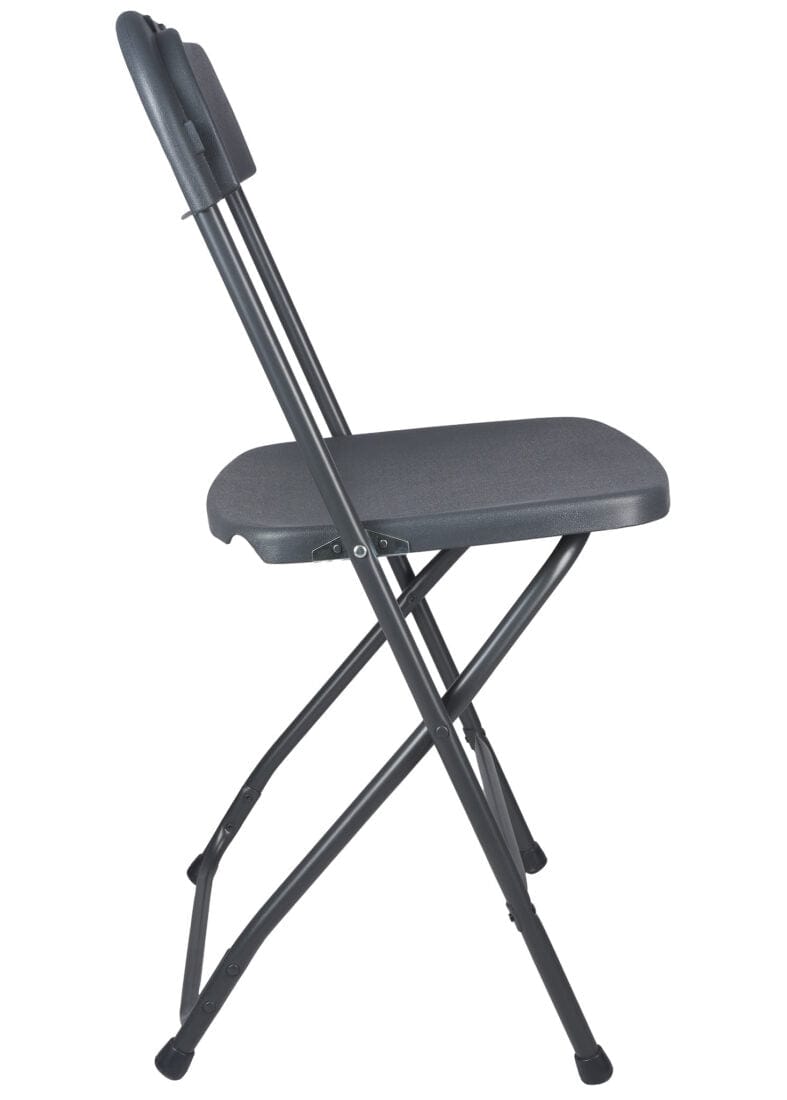 Chivari 100 Pack Dark Gray Plastic Folding Chair and 12 60" (5 Foot) Round Plastic Folding Table CFPGD-100PLS60-KT