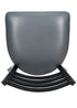 Chivari Ladder Back Restaurant Chair with Black Metal Frame and Dark Gray Vinyl Seat CLMBVDG-ZF-KT
