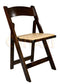 Chivari Fruitwood ToughWood™ Folding Chair with Tan Cushion CFWF-TAN-AX-T