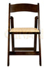 Chivari Fruitwood ToughWood™ Folding Chair with Tan Cushion CFWF-TAN-AX-T