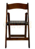 Chivari Fruitwood ToughWood™ Folding Chair with Black Cushion CFWF-BLK-AX-T