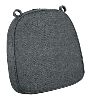 Chivari Dark Gray with Dark Gray Piping 2.5" Thick Chair Cushion - World's Best Cushions CUSHBST-DGRDGR-AX-T