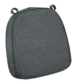 Dark Gray with Dark Gray Piping 2.5" Thick Chair Cushion - World's Best Cushions