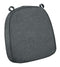 Chivari Dark Gray with Dark Gray Piping 2.5" Thick Chair Cushion - World's Best Cushions CUSHBST-DGRDGR-AX-T