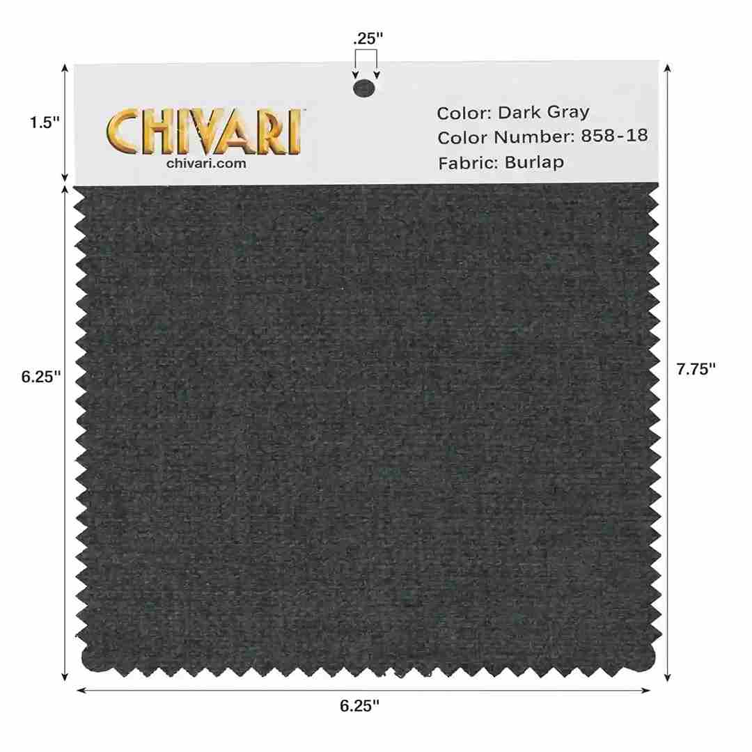 Chivari World’s Best Cushion Fabric Swatch – Dark Gray SW-B-DGR-A