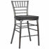 Chivari Metallic Silver Onyx Resin Steel Skeleton™ Chiavari Barstool BCRMG-ST-AX-T
