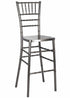 Chivari Metallic Silver Onyx Resin Steel Skeleton™ Chiavari Barstool BCRMG-ST-AX-T