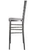 Chivari Metallic Silver Onyx Resin Steel Skeleton™ Chiavari Barstool BCRMG-ST-AX-T