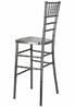Chivari Metallic Silver Onyx Resin Steel Skeleton™ Chiavari Barstool BCRMG-ST-AX-T