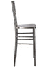 Chivari Metallic Silver Onyx Resin Steel Skeleton™ Chiavari Barstool BCRMG-ST-AX-T