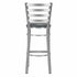 Chivari Ladder Back Bar Stool with Silver Frame and Dark Gray Vinyl Seat BLMSVDG-ZF-KT