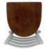 Chivari Ladder Back Restaurant Chair with Dark Wood Silver Frame and Dark Wood Seat CLMSWDW-ZF-KT