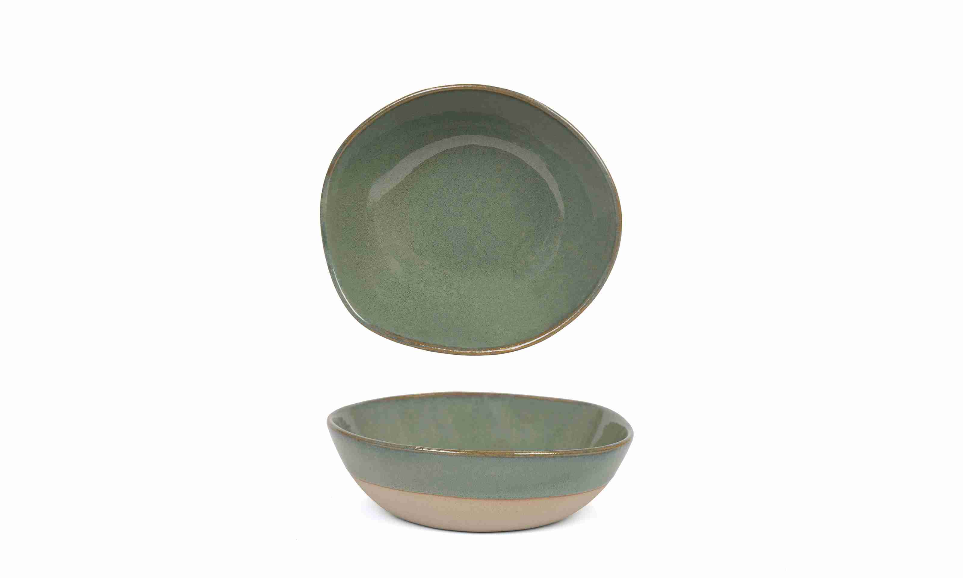Front of the House Front of the House 7" Round Artefact® Bowl - 24 oz - Moss (Sold in case pack of 6) FOH-DBO163GRP22