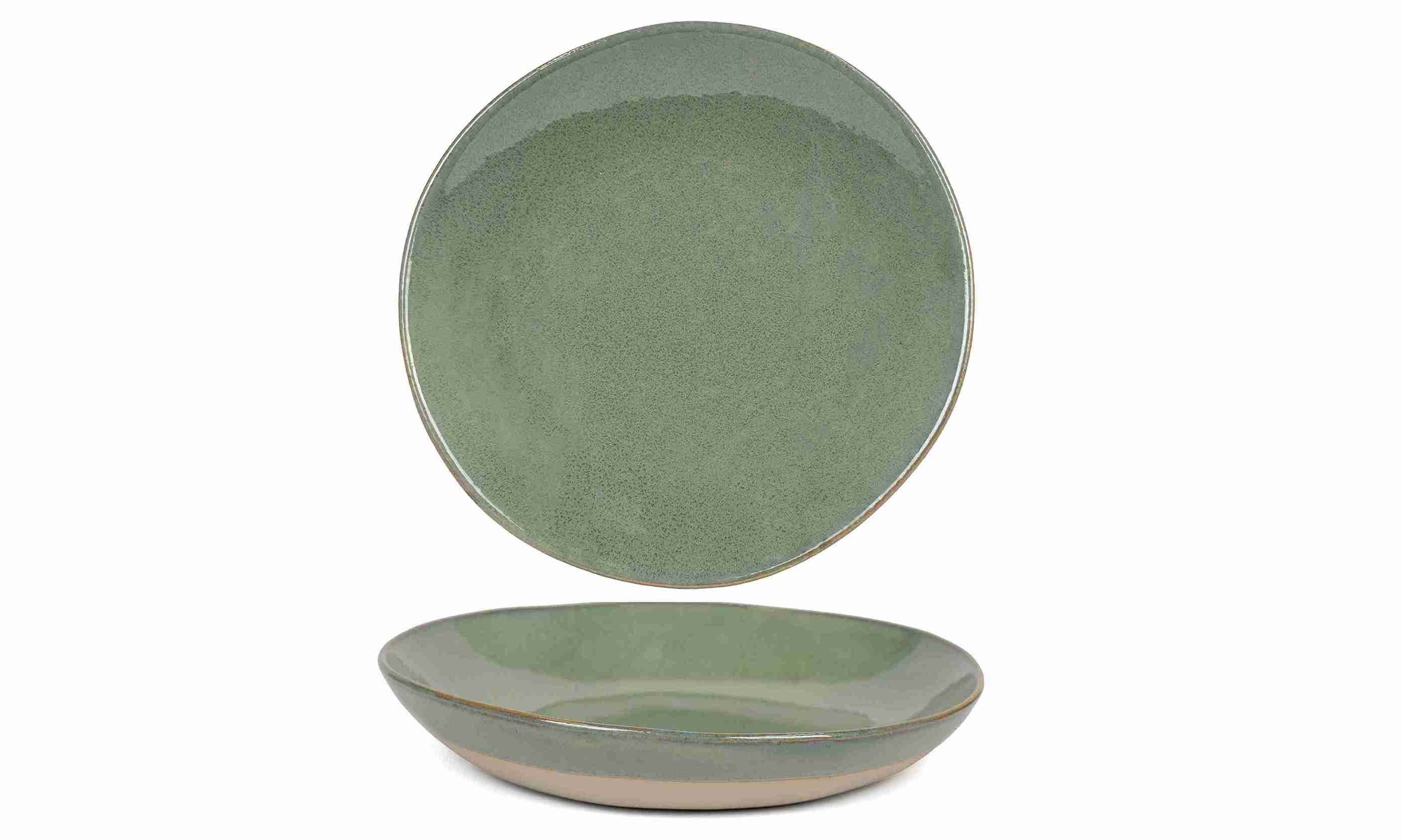 Front of the House Front of the House 11.25" Round Artefact® Low Bowl - 58oz - Moss (Sold in case pack of 4) FOH-DBO194GRP21