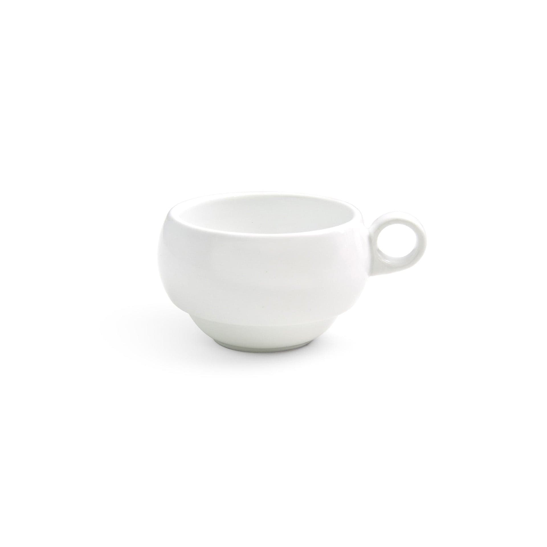 Front of the House Front of the House DCS026WHP23 Monaco 9 oz Superwhite Round Porcelain Cup - Case of 12 FOH-DCS026WHP23