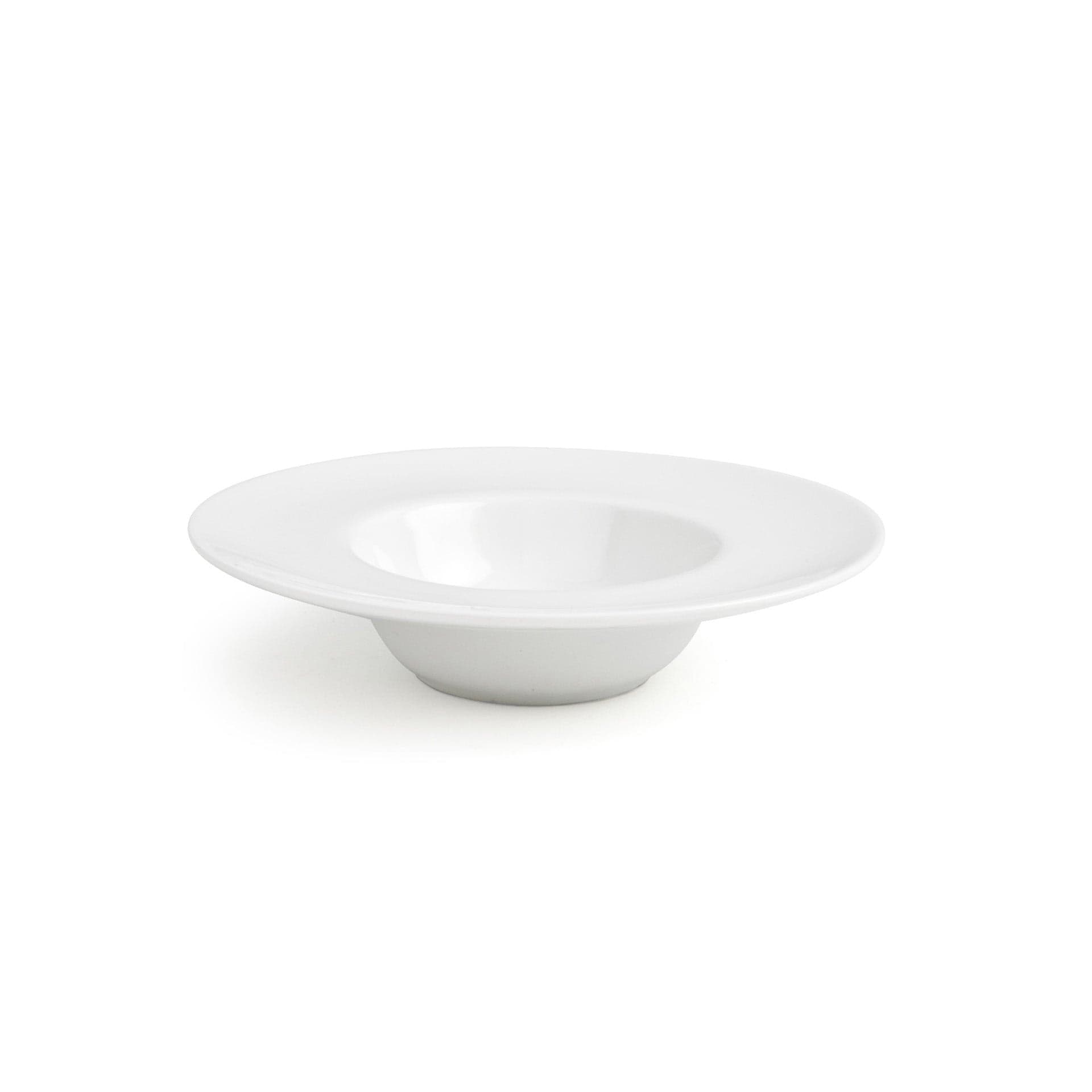 Front of the House Front of the House DCS027WHP23 Monaco 5.75" Superwhite Round Porcelain Saucer - Case of 12 FOH-DCS027WHP23
