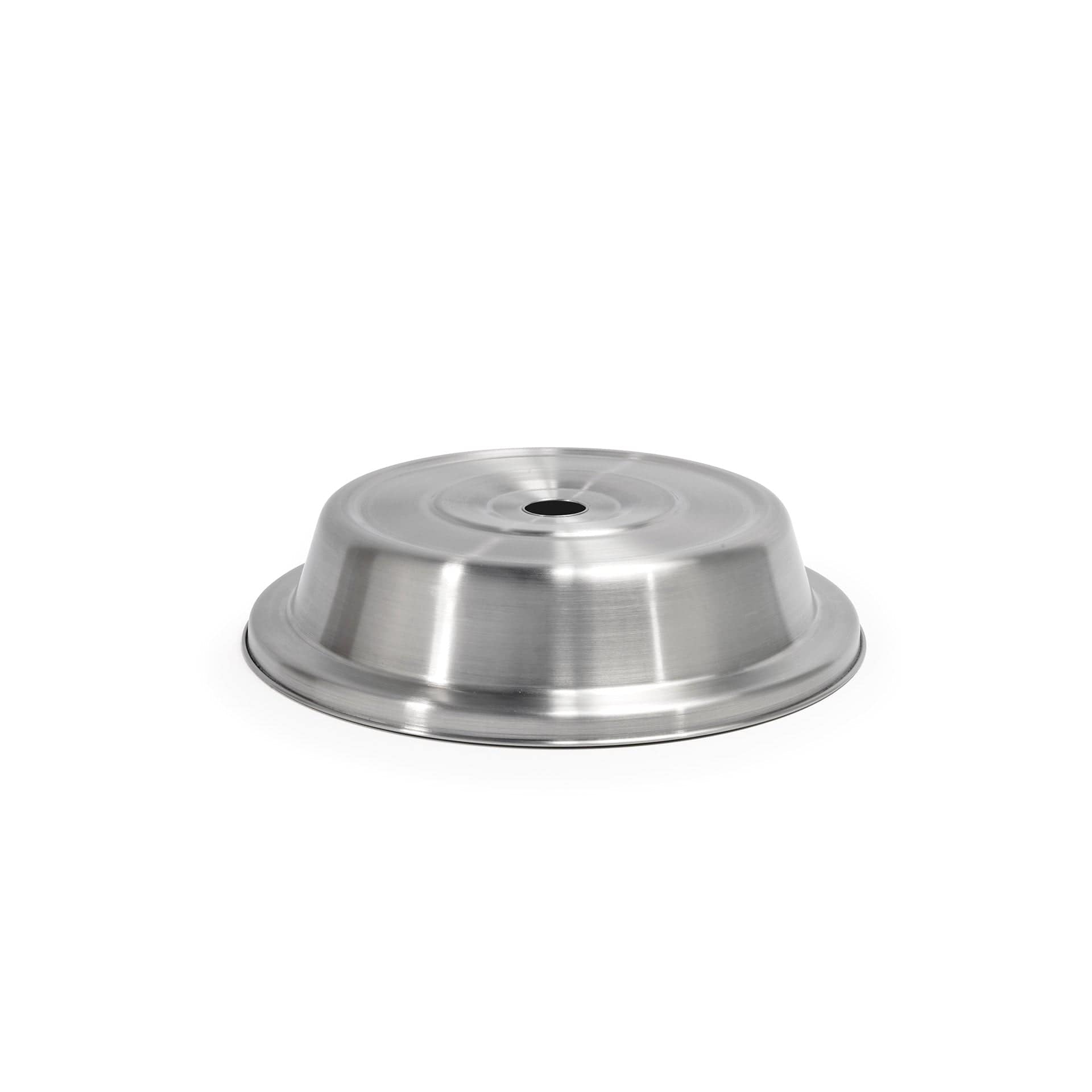 Front of the House FOH CV002BSS23 9.5" Silver Round Brushed Stainless Steel Plate Cover - Case of 12 FOH-DCV002BSS23