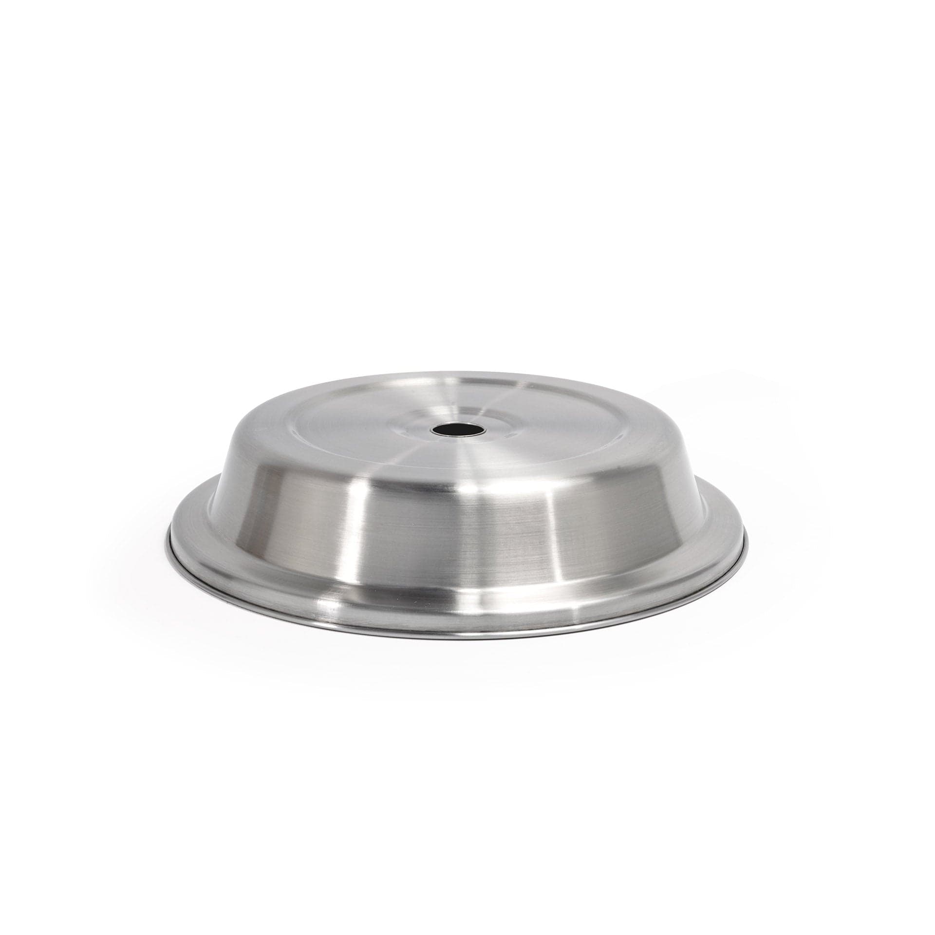 Front of the House FOH DCV003BSS23 10.62" Silver Round Brushed Stainless Steel Plate Cover - Case of 12 FOH-DCV003BSS23