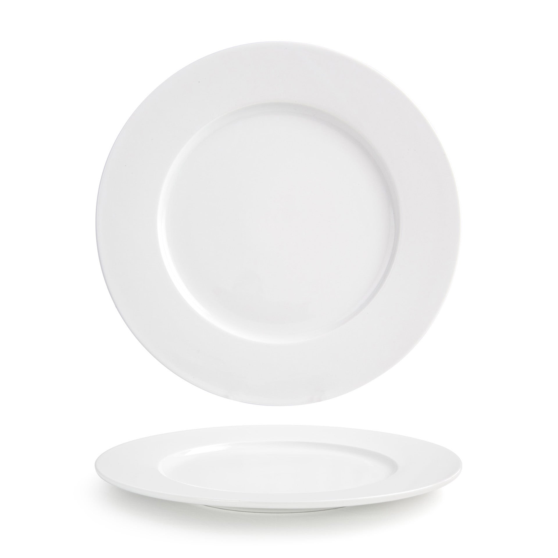 Front of the House FOH DDP027WHP12 Monaco 11" Superwhite Round Porcelain Plate - Case of 6 FOH-DDP027WHP12