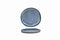 Front of the House Front of the House 9" Round Artefact® Plate - Indigo (Sold in case pack of 6) FOH-DDP069BLP22