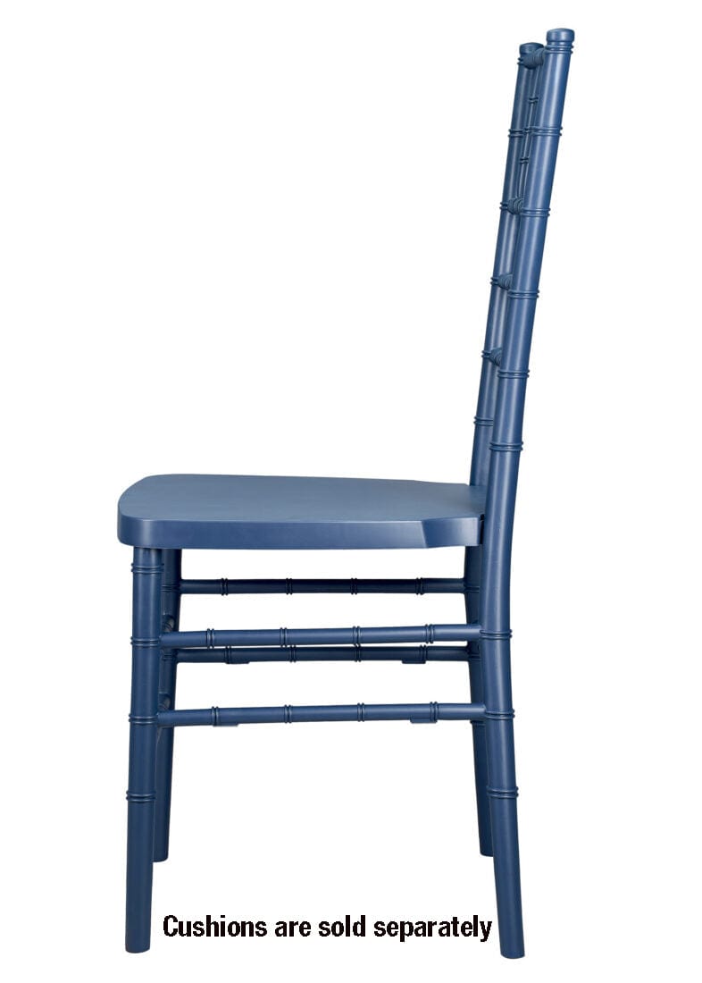 Chivari Deep Blue Sea ColorCore™ Resin Steel Skeleton™ Chiavari Chair CCRDBS-STEEL-AX-T