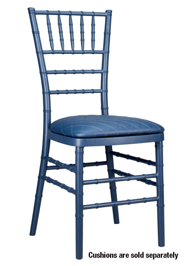 Chivari Deep Blue Sea ColorCore™ Resin Steel Skeleton™ Chiavari Chair CCRDBS-STEEL-AX-T